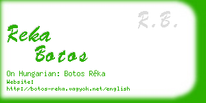 reka botos business card